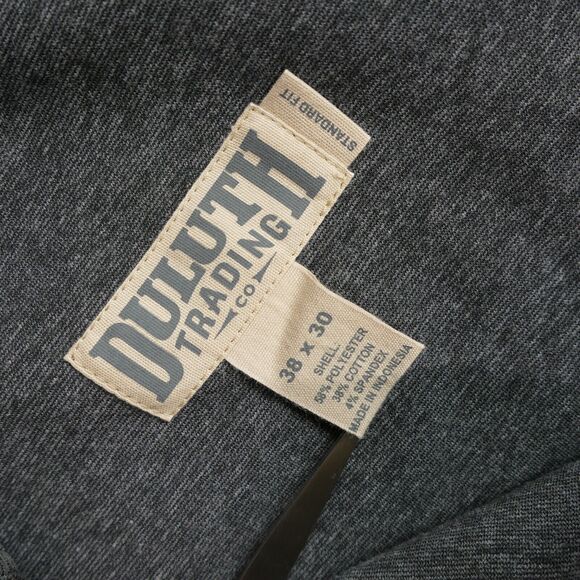 Duluth Trading Pants Incog-Chino Mens 38x30 Gray Knit Stretchy Comfy Business - Picture 16 of 16